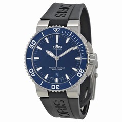 Oris Diving Aquis Date Blue Dial Black Rubber Men's Watch 733-7653-4155RS