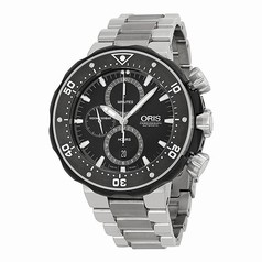 Oris ProDiver Chronograph Black Dial Titanium Men's Watch 01 774 7683 7154-Set