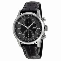 Oris Raid 2012 Chronograph GMT Automatic Black Dial Men's Watch 677-7603-4084LS