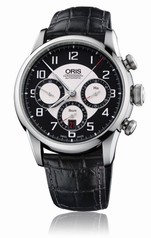 Oris Raid Black and silver Dial Automatic Black Leather Men's Watch 01 676 7603 4094-SET