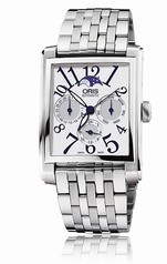 Oris Rectangular Silver Dial Stainless Steel Automatic Men's Watch 582-7658-4061MB