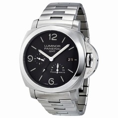 Panerai Luminor 1950 3 Days Black Dial GMT Automatic Stainless Steel Men's Watch PAM00347