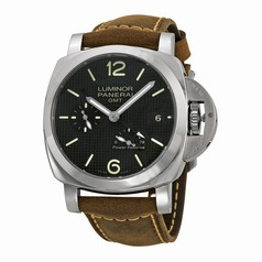 Panerai Luminor 1950 Power Reserve Automatic Black Dial Brown Leather Men's Watch PAM00537