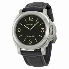 Panerai Luminor Base Black Dial and Leather Strap Automatic Men's Watch 00112