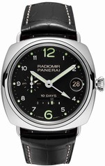 Panerai Radiomir 10 Days GMT Black Dial Black Leather Men's Watch PAM00496