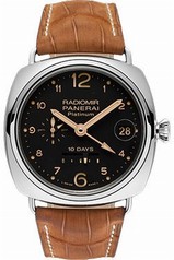 Panerai Radiomir 10 Days GMT Black Dial Platinum Men's Watch PAM00495