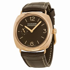 Panerai Radiomir Oro Rosso Manual Wind Brown Dial 18 kt Rose Gold Men's Watch PAM00439