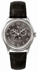 Patek Philippe Annual Calender Moonphase Black Dial Black Leather Automatic Men's Watch 5056P