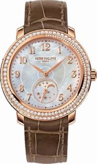 Patek Philippe Complications Mother Of Pearl Dial Taupe Leather Ladies Watch 4968R-001