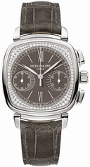 Patek Philippe Complications Pale Grey Dial Pale Grey Leather Ladies Watch 7071G-010
