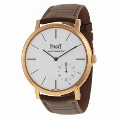 Piaget Altiplano Automatic Silver Dial Brown Leather Men's Watch G0A35131