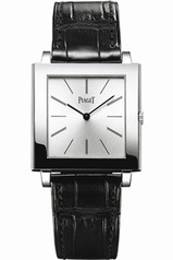 Piaget Altiplano Mechanical Silver Dial Black Leather Ladies Watch G0A32064