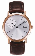 Piaget Altiplano Mechanical Silver Dial Brown Leather Men's Watch G0A34113