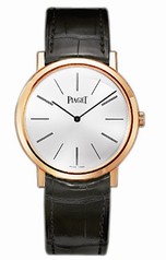 Piaget Altiplano Mechanical Silver Dial Leather Ladies Watch G0A31114