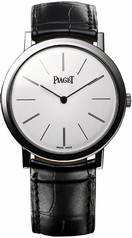 Piaget Altiplano White Dial White Gold Black Alligator Leather Men's Watch G0A29112