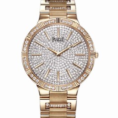 Piaget Dancer Diamond Pave Dial 18K Rose Gold Men's Watch GOA37054