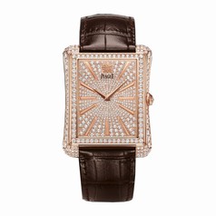 Piaget Emperador Diamond Pave Dial 18K Rose Gold Automatic Men's Watch GOA33076