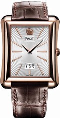 Piaget Emperador Silver Dial Brown Leather Men's Watch G0A32121