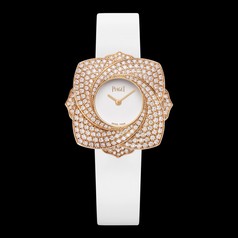 Piaget Limelight Blooming White Dial White Satin Strap Ladies Watch G0A39183