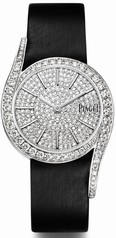 Piaget Limelight Gala Diamond Dial Black Satin Strap Ladies Watch G0A38162