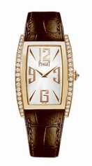 Piaget Limelight Silver Dial Brown Leather Ladies Watch G0A35090