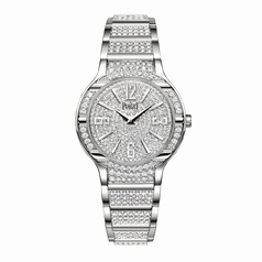 Piaget Polo Diamond Pave Dial Ladies Quartz Watch GOA36234