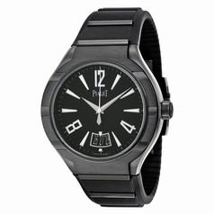 Piaget Polo FortyFive Automatic Black Dial Rubber Men's Watch G0A37003