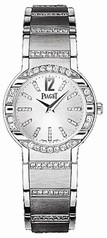 Piaget Polo Silver Dial White Gold Diamond Ladies Watch G0A33233