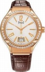 Piaget Polo Silvered Dial 18K Rose Gold Diamond Automatic Men's Watch GOA38159
