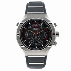Piaget Protocol Flyback GMT Black Dial Titanium Rubber Strap Men's Watch GOA35001