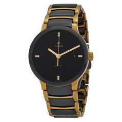Rado Centrix Black Dial Gold-plated and Black Ceramic Men's Watch R30035712