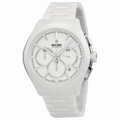 Rado Hyperchrome Automatic Chronograph White Dial White Ceramic Men's Watch R32274012