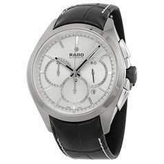Rado Hyperchrome Automatic Silver Dial Black Leather Men's Watch R32276105