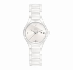 Rado True High-tech White Ceramic Diamond Ladies Watch R27061712