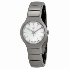 Rado True Silver Dial Platinum-Tone Ceramic Unisex Watch R27656122