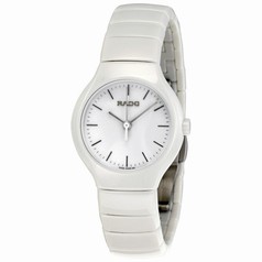 Rado True White Dial Chronograph Ceramic Ladies Watch R27696022
