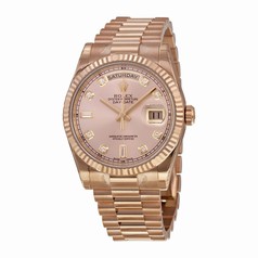 Rolex Day-Date Automatic Champagne Dial 18kt Rose Gold President Men's Watch 118235CDP