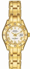 Rolex Oyster Perpetual Pearlmaster 18kt Yellow Gold Diamond Ladies Watch 80318-PM