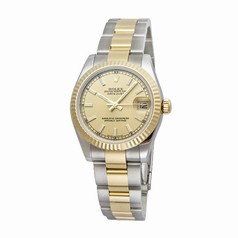 Rolex Datejust Champagne Index Dial Oyster Bracelet Two Tone Unisex Watch 178273CSO
