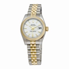 Rolex Datejust White Index Dial Jubilee Bracelet Two Tone Ladies Watch 179173WSJ