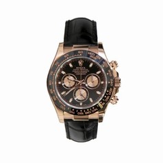 Rolex Cosmograph Daytona Black Dial 18K Rose Gold Automatic Men's Watch 116515LN
