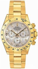 Rolex Cosmograph Daytona Mother of Pearl Diamond Dial 18k Yellow Gold Oyster Bracelet Men's Watch 116528MDO