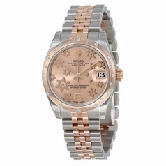 Rolex Datejust 31 Automatic Pink Champagne Dial Diamond Steel and 18kt Pink Gold Ladies Watch 178341PFAJ