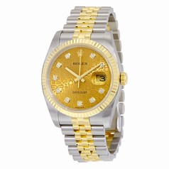 Rolex Datejust Automatic Champagne Jubilee Dial Stainless Steel and 18kt Yellow Gold Men's Watch 116233CJDJ