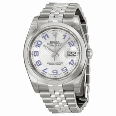 Rolex Datejust Automatic Silver Deco Dial Stainless Steel Unisex Watch 116200SDBLAJ
