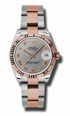 Rolex Datejust Automatic Stainless Steel and 18kt Rose Gold Ladies Watch 178271GRO