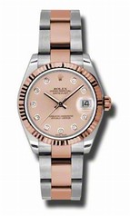 Rolex Datejust Automatic Stainless Steel and 18kt Rose Gold Ladies Watch 178271PDO