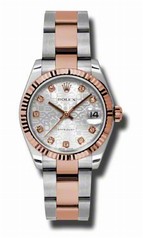 Rolex Datejust Automatic Stainless Steel and 18kt Rose Gold Ladies Watch 178271SJDO