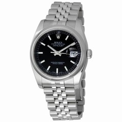 Rolex Datejust Black Index Dial Jubilee Bracelet Men's Watch 116200BKSJ