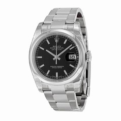 Rolex Datejust Black Index Dial Oyster Bracelet Men's Watch 116200BKSO